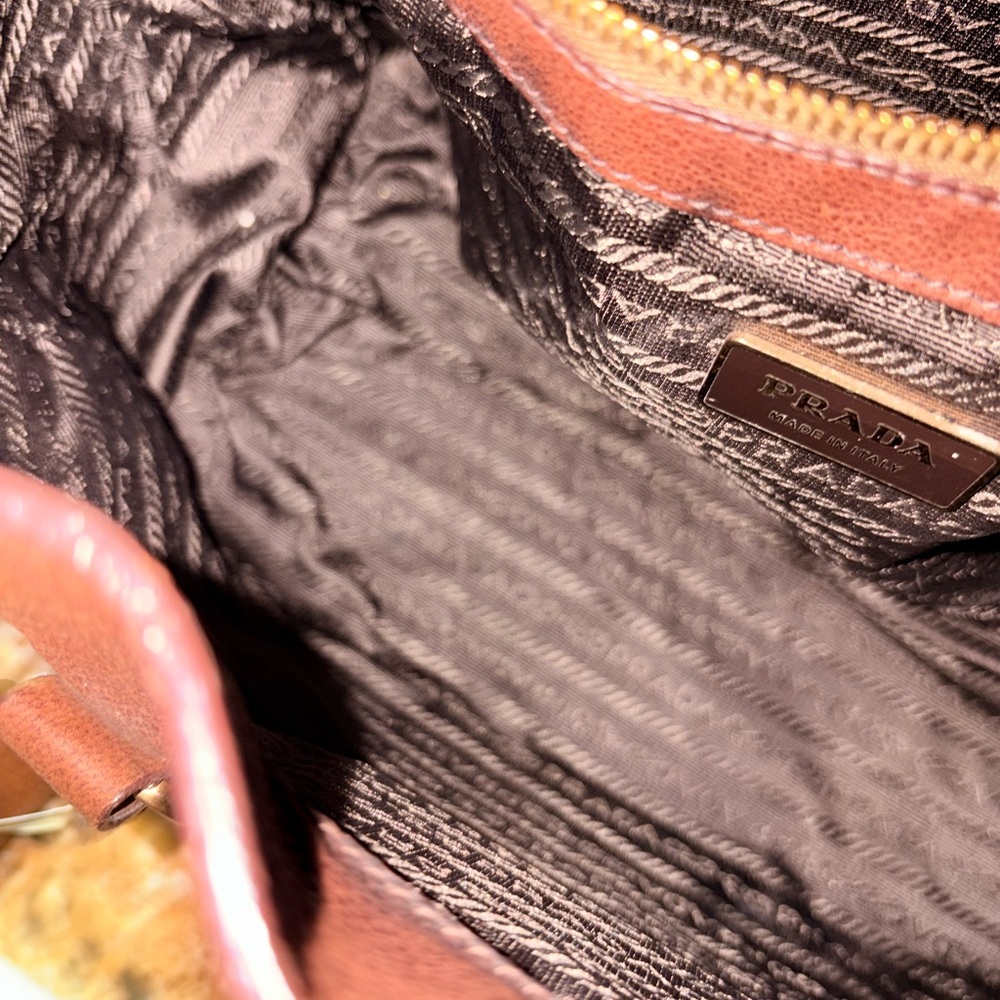 Prada Dark Brown Leather Shoulder Bag - Picture 5 of 17